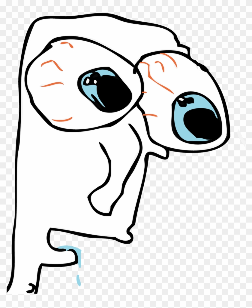 Rage Comics Messages Sticker-6 - Crying Rage Face Png, Transparent Png,  free png download