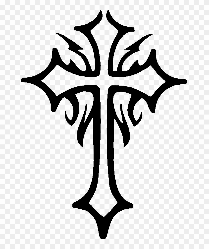 printable handprint simple tribal cross tattoo designs hd png download 670x920 15602 pinpng