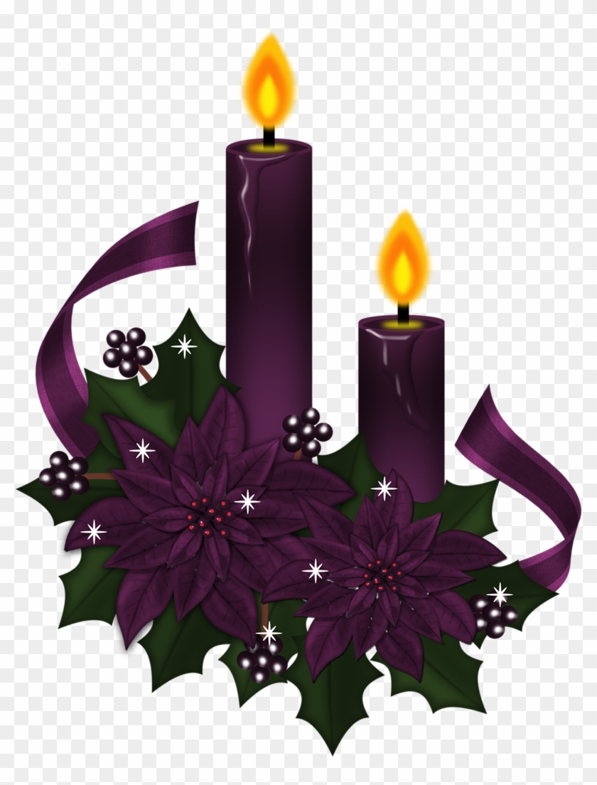 candles ⁀°•• - Christmas Holly And Candles, HD Png Download - 796x1024