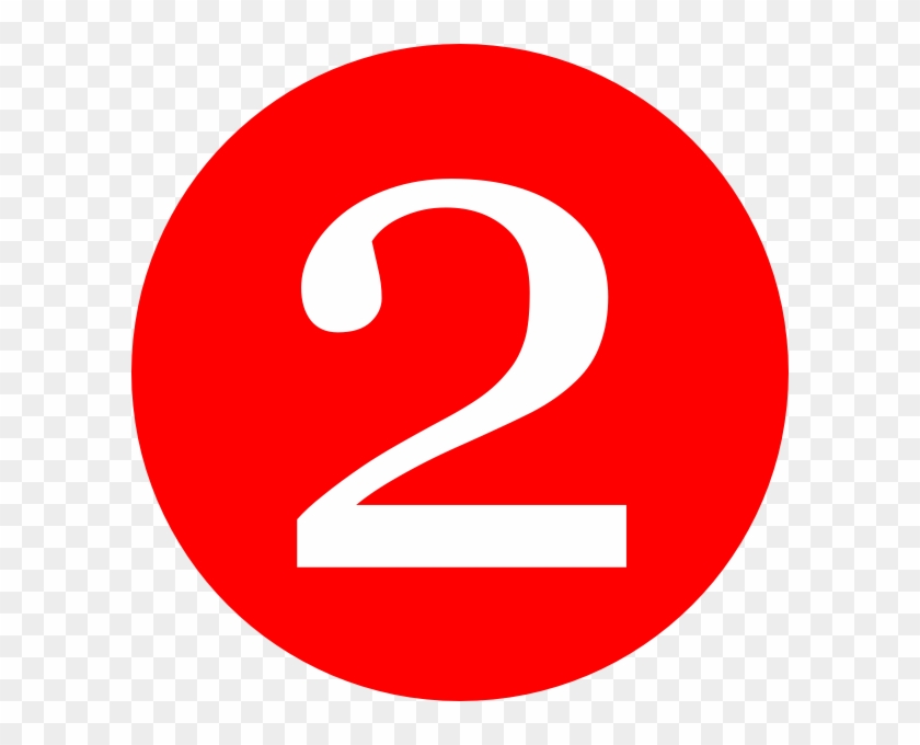 Number 2 Red Circle, HD Png Download - 600x600 (#1036937) - PinPng