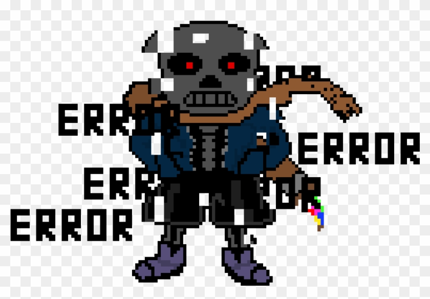 Pixel Art Undertale Error Sans - 520x720 PNG Download - PNGkit