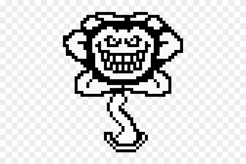 Evil Flowey - Pixel Art Undertale Evil Flowey, HD Png Download - 590x610  (#1178110) - PinPng