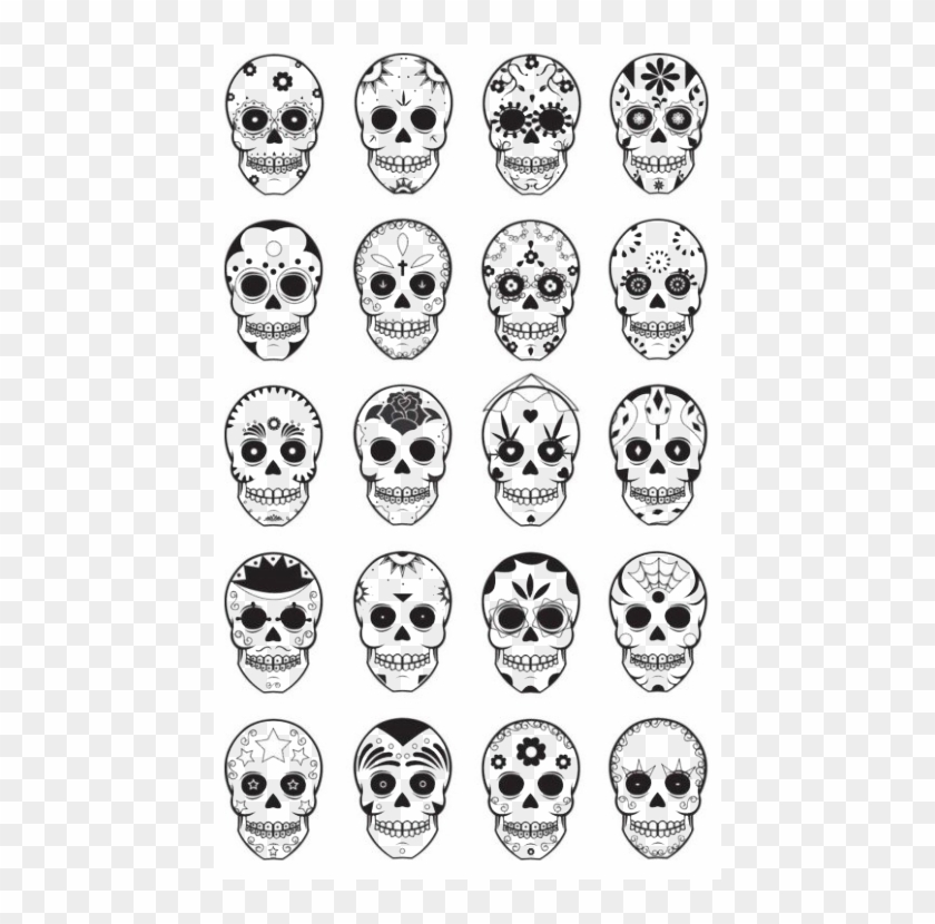 skulls edit skull skeleton sugar skull transparent day of the dead pumpkin stencil printable hd png download 456x750 1282774 pinpng