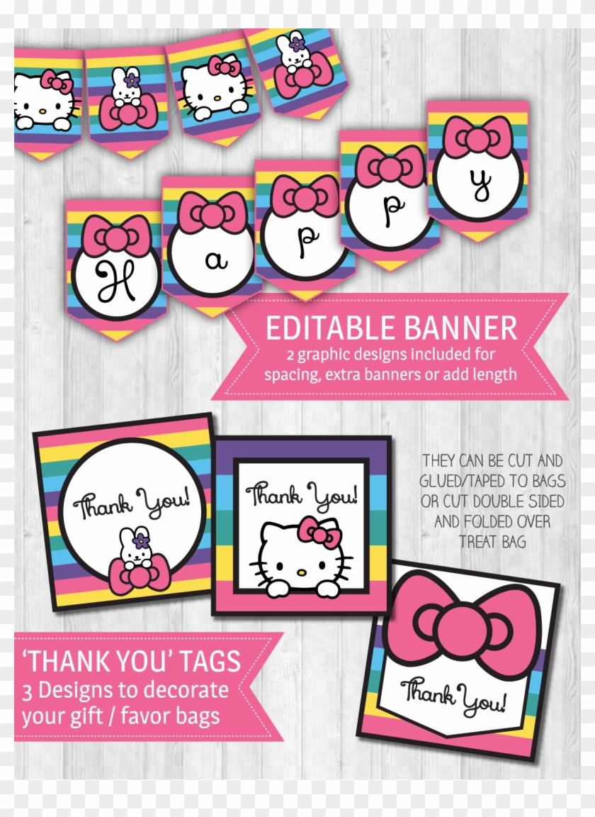 Hello Kitty Face Printable Sign Banner Max & Otis Designs - Hello Regarding Hello Kitty Banner Template