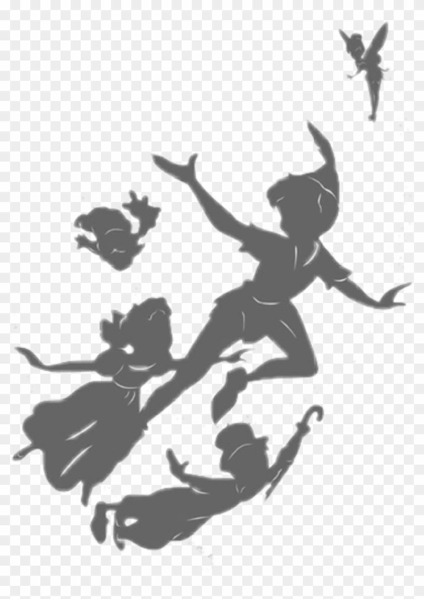 Peterpan Sticker - Silhouette Peter Pan Png, Transparent Png