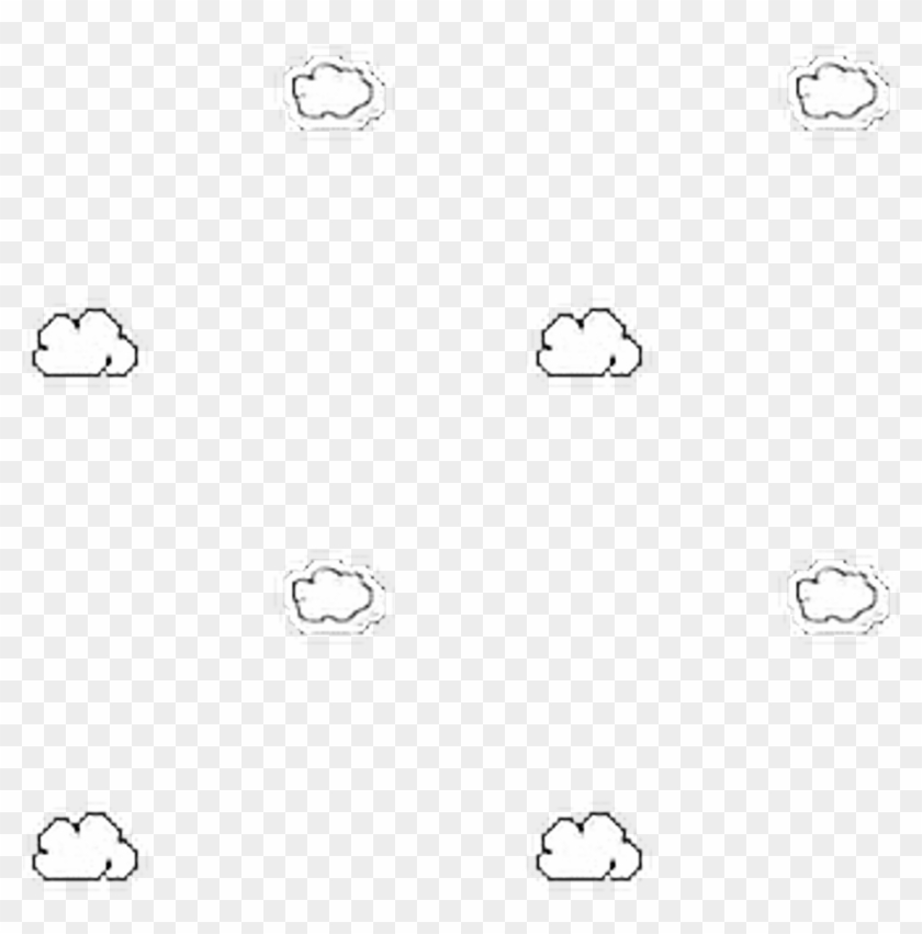 Cloud Nube Sky White Tumblr White Blanco Transparente Line Art Hd Png Download 892x862 1320459 Pinpng