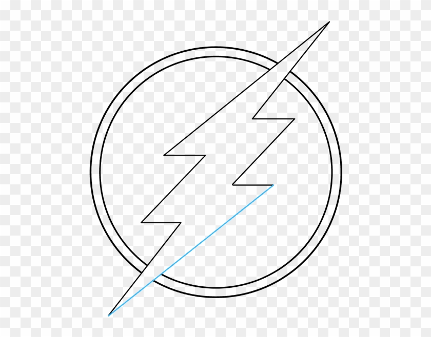 The Flash Logo How To Draw The Flash Logo Really Easy - Line Art, HD