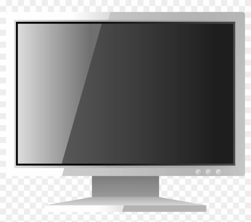 White Computer Lcd Monitor Png Clipart - Parts Of Computer Monitor Clip ...