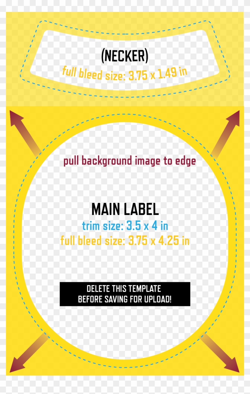 Oval Labels With Necker Template - Beer Label Template Size ...