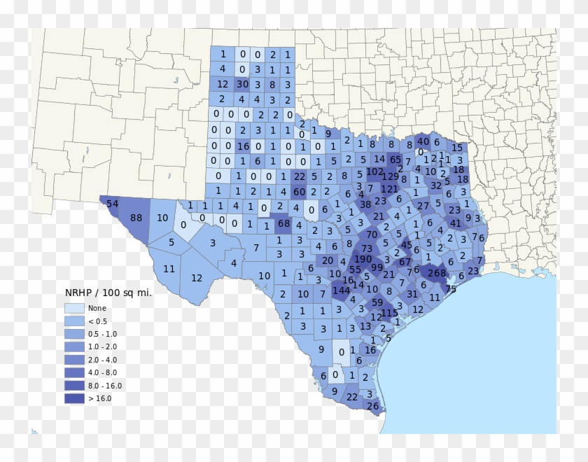 National Register Of Historic Places Listings In Texas Texas Map
