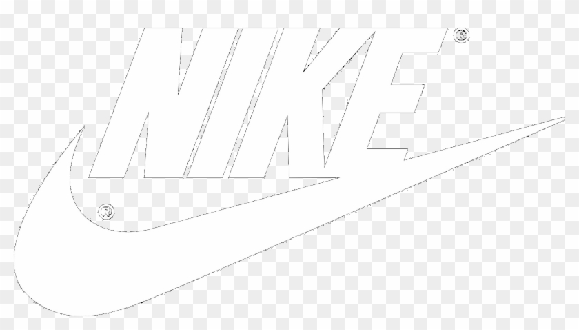 White Nike Logo Transparent Download - Line Art, HD Png Download ...