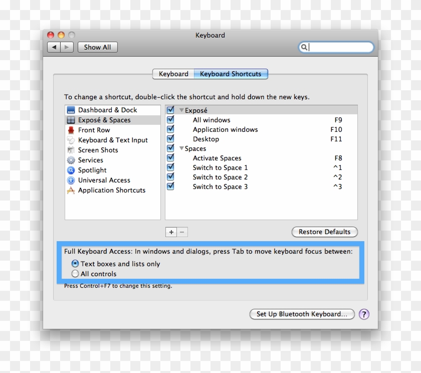 Tab Key 01 Mac Mission Control Shortcut Default, HD Png Download
