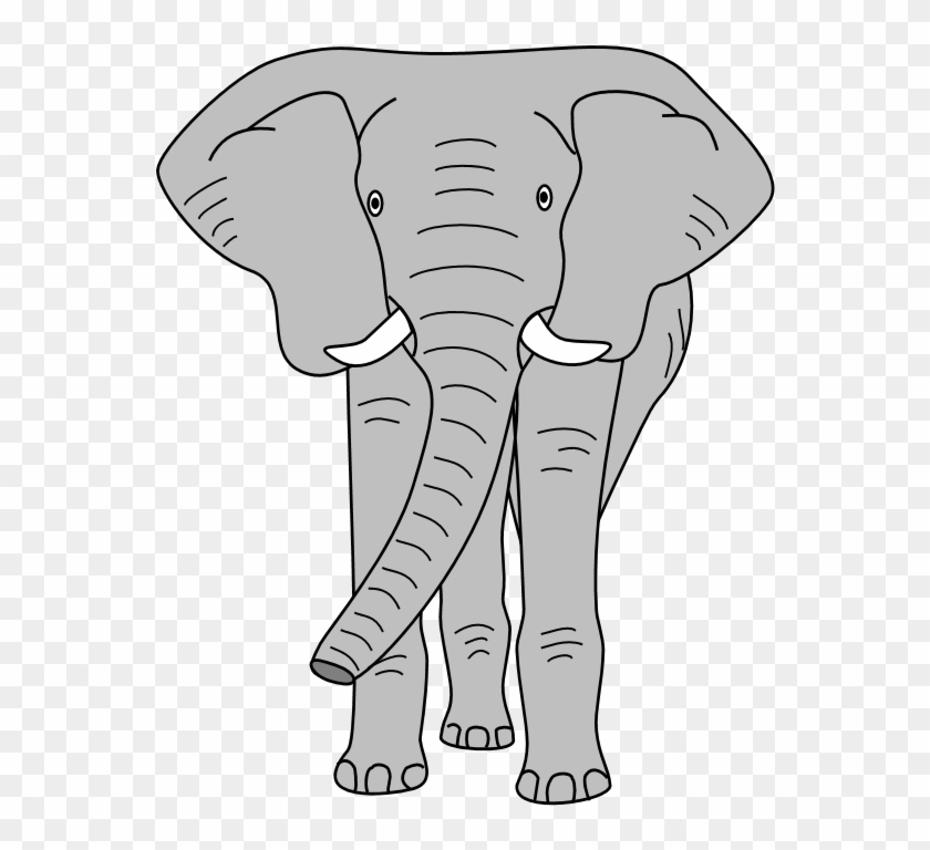 Elephant Clipart Big Tusk , Png Download - Big Grey ...