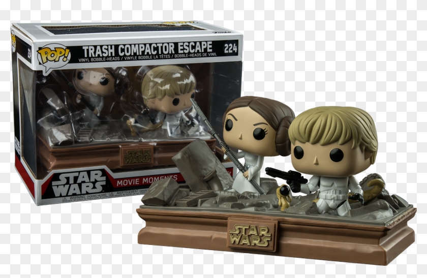 Princess Leia And Luke Skywalker Trash Compactor Escape Funko Pop