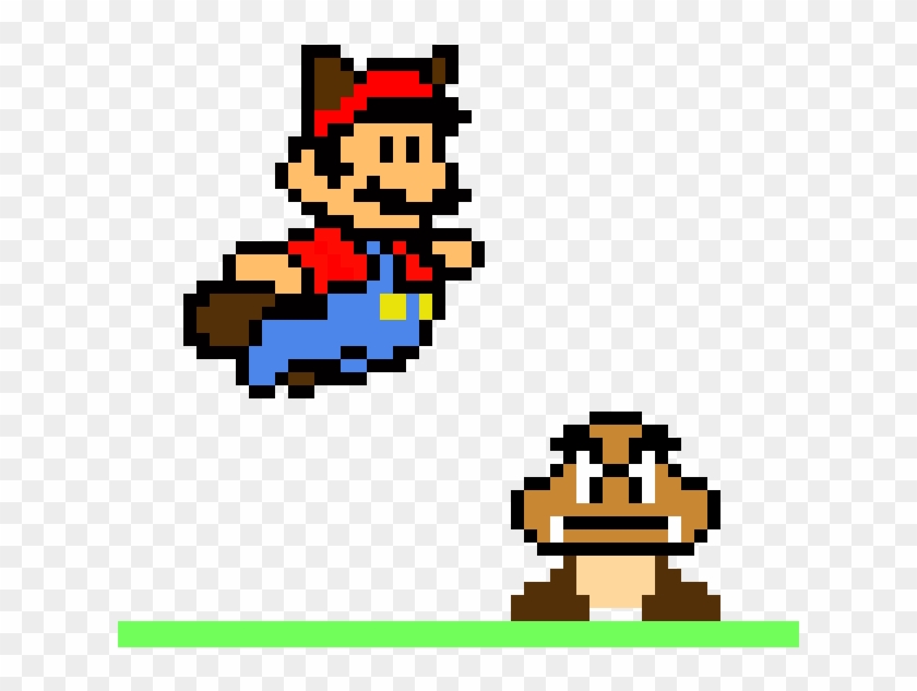 Super Mario Maker Raccoon Mario 8 Bit Hd Png Download 624x612 Pinpng