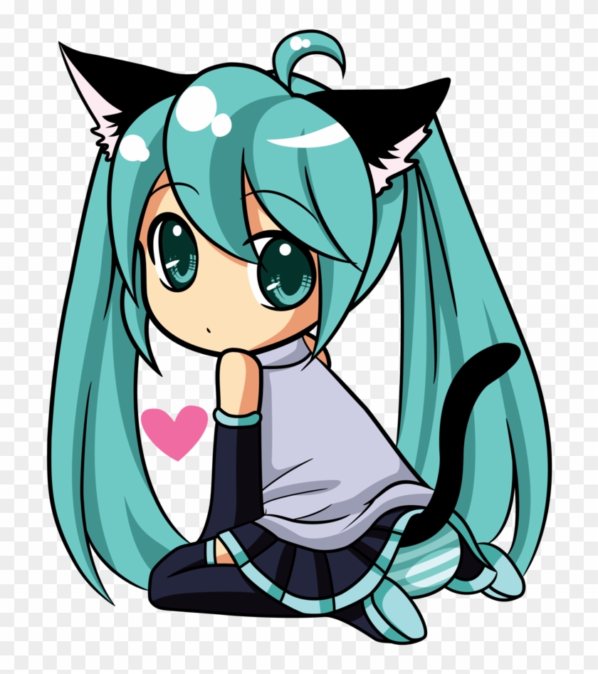 cute chibi anime cat girl