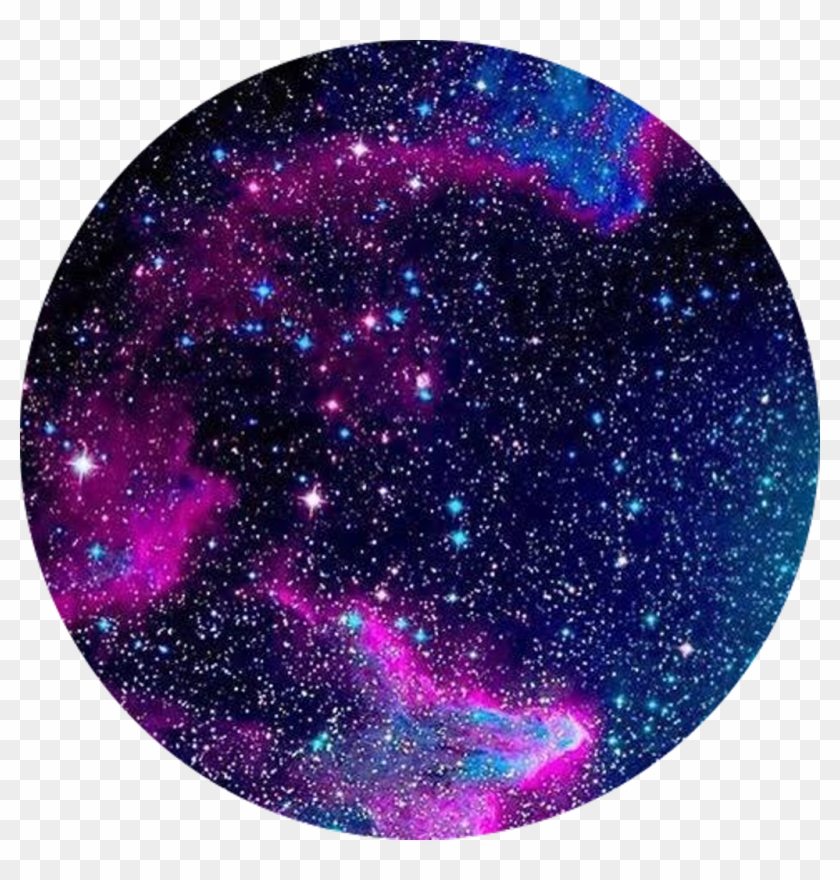Galaxy Circle Space Aesthetic Background Blue Hd Png