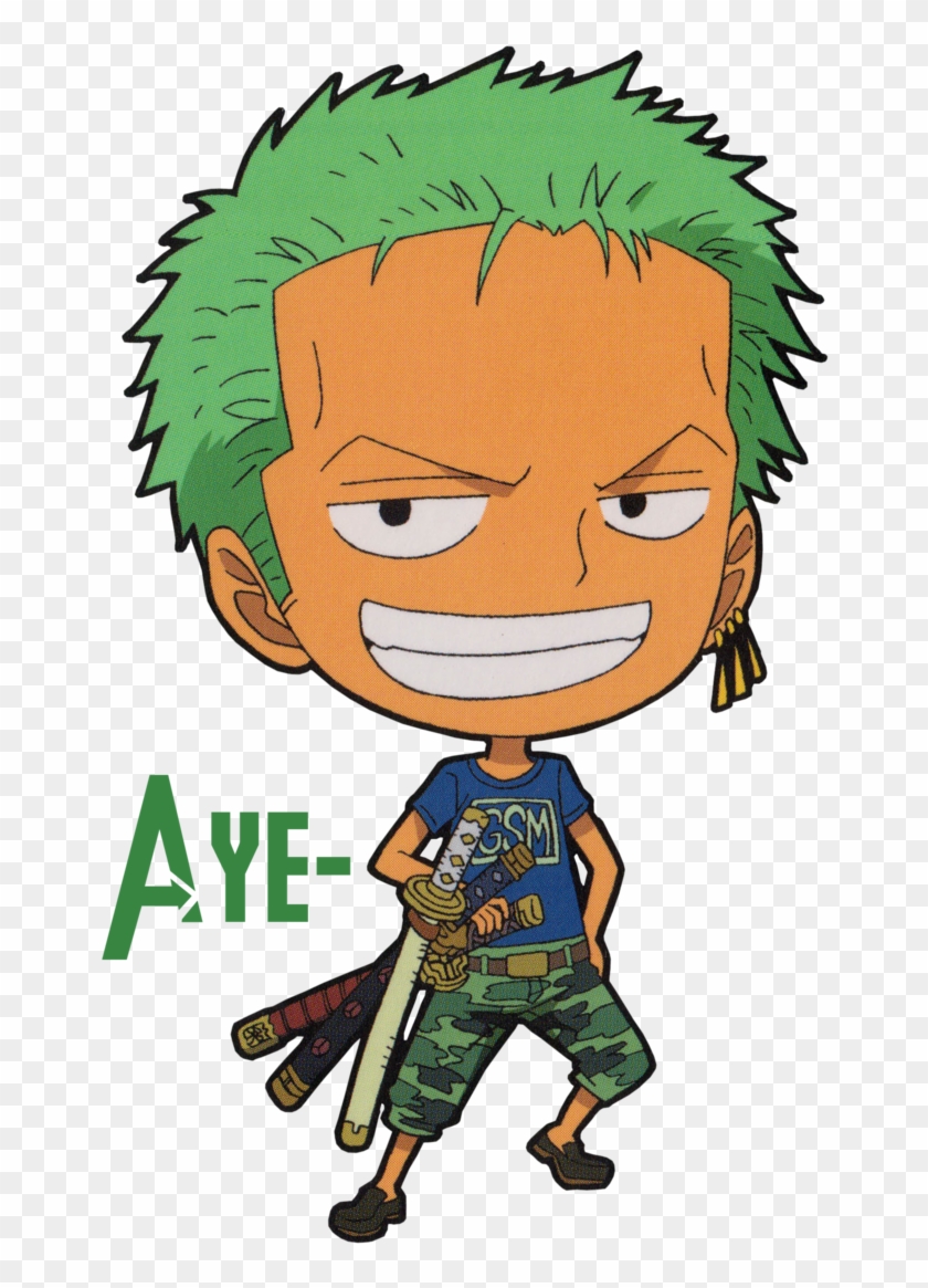 One Piece Chibi Png - One Piece Zoro Chibi, Transparent Png, png