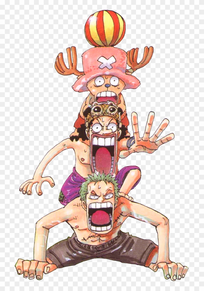 Chopper Usopp And Zoro Davy Jones Games One Piece Artbook Hd Png Download 719x1119 Pinpng