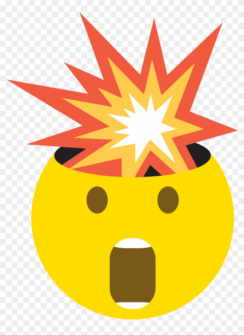 Printimage New Head Exploding Emoji, HD Png Download 1976x1308