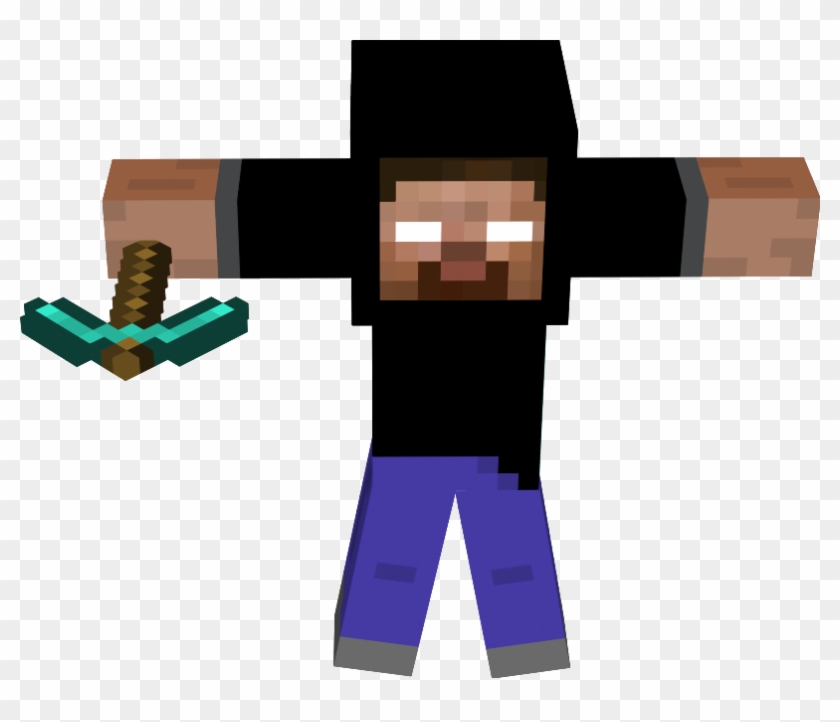 Minecraft Skin Black Herobrine, HD Png Download - 804x642