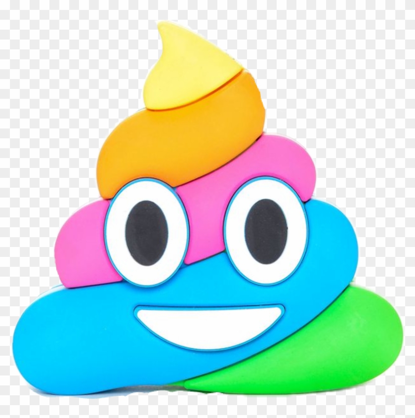 Poo Emoticon Emoji Smiley Sad Poop Face Rainbow Colors Vector | Images ...