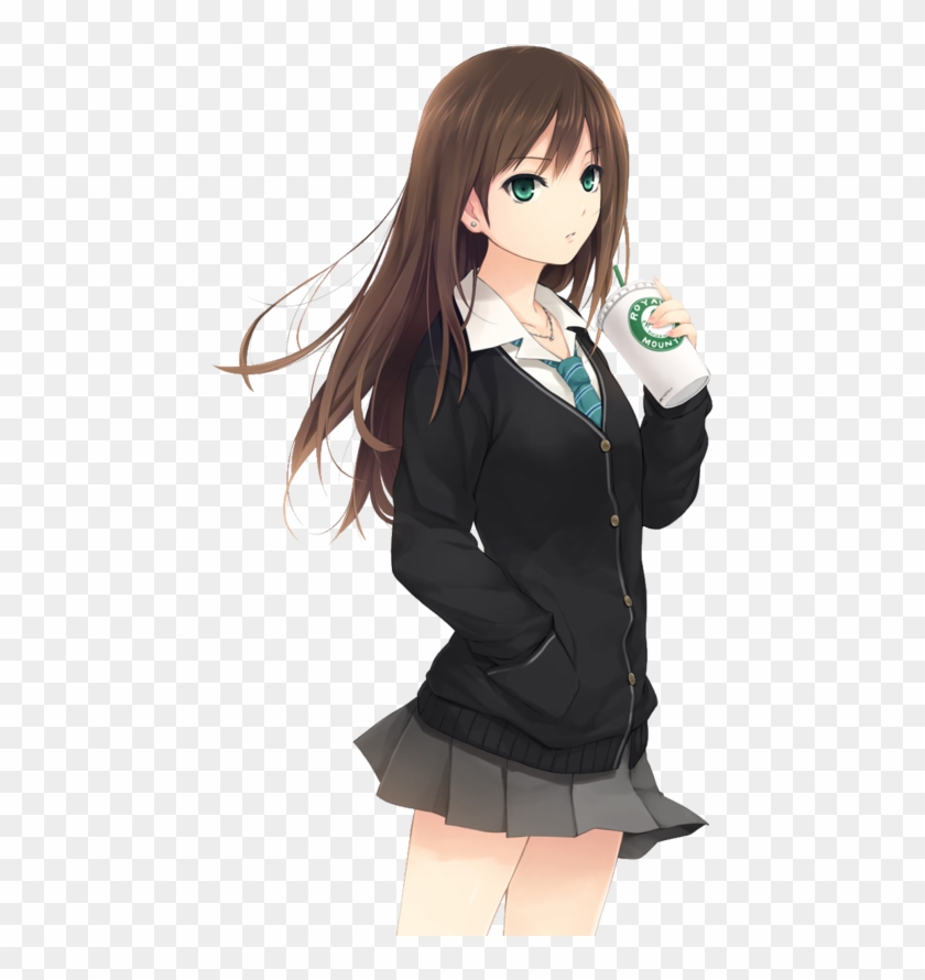 Anime Girl With Brown Hair