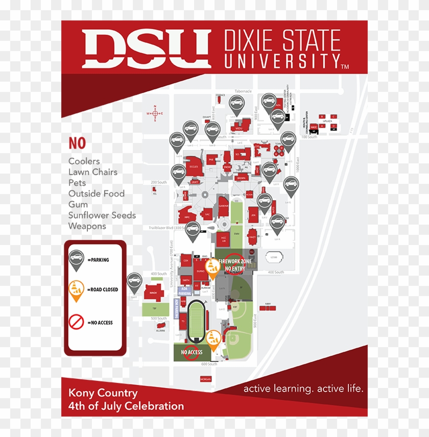 Dixie State Campus Map Dixie State University Campus Map Showing Venue Rules, - Dixie State  University Building Map, Hd Png Download - 600X776 (#2128639) - Pinpng