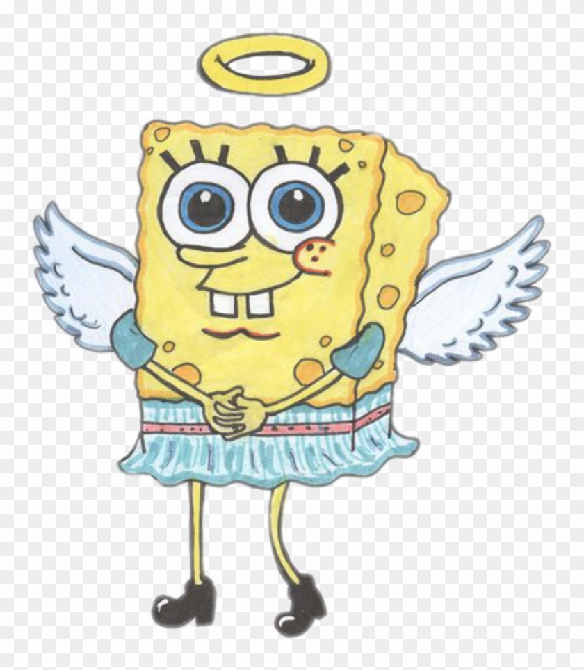 Spongebob Sticker - Spongebob Angel, HD Png Download - 1024x1024.