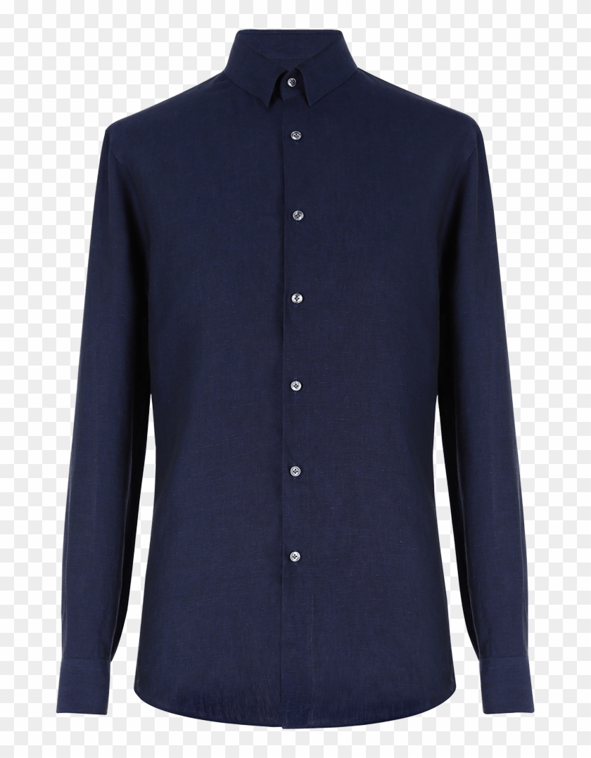 navy blue linen button down shirt