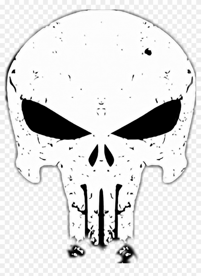 Punisher Sticker - Flaming Punisher Skull, HD Png Download - 1024x1357 ...