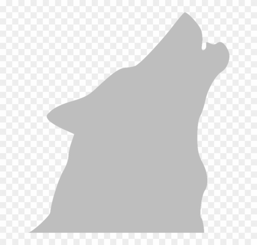 Howling Wolf Silhouette PNG Transparent Clip Art Image​