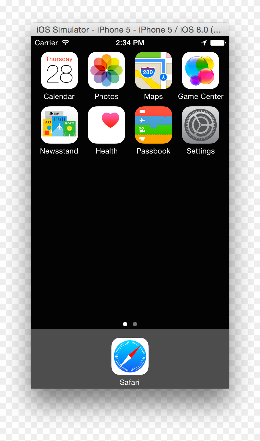Ios device home screen xcode ios simulator hd png download