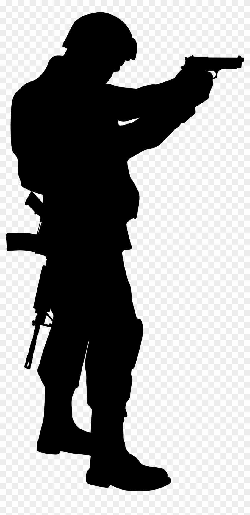 Soldier Silhouette Clip Art Image - Soldier Silhouette Png, Transparent ...
