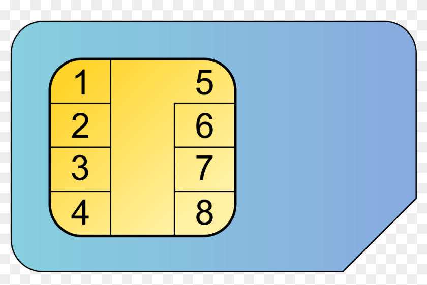File Simcard Pins Svg Sim Card Parts And Functions, HD Png