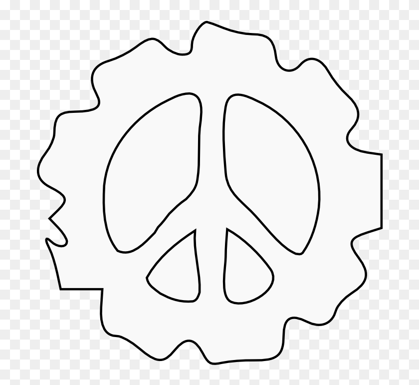 Peace Symbol Peace Sign Flower 86 Black White Line HD Png Download Peace Symbol Peace Sign Flower 86 Black White Line HD Png Download