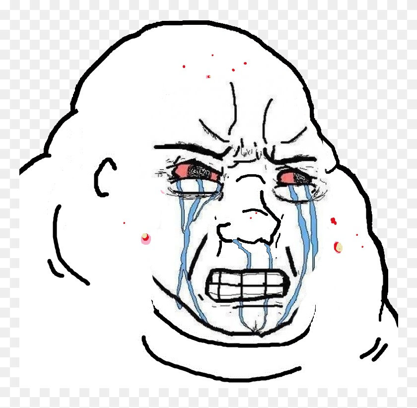 Ck Food Cooking Png Wojak Fat Crying - Rage Cry Meme, Transparent Png -  764x742 (#2621192) - PinPng