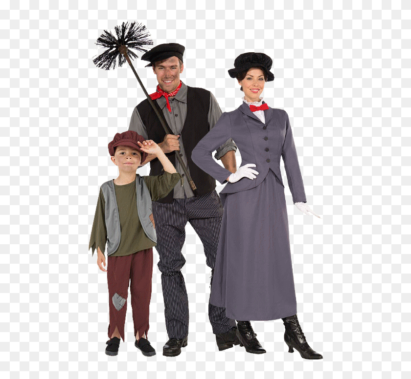 Mary Poppins Family Costume - Chimney Sweep Costume, HD Png Download.