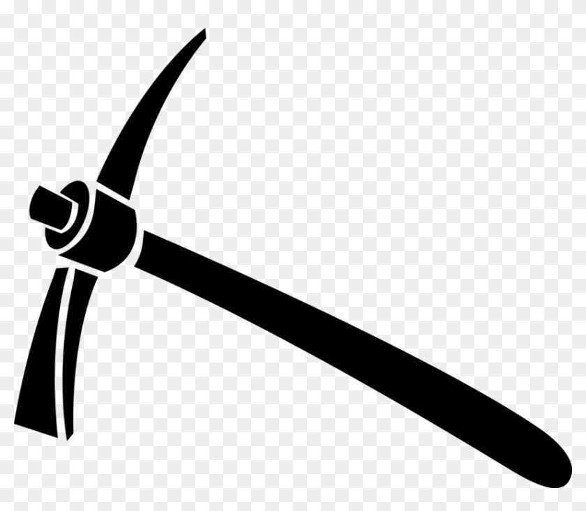 Vector Illustration Of Pickaxe Or Pick Hand Tool For Mountain