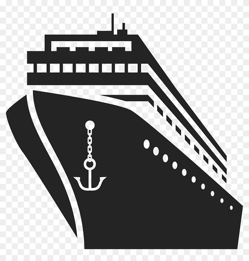 cruise ship clipart black and white free