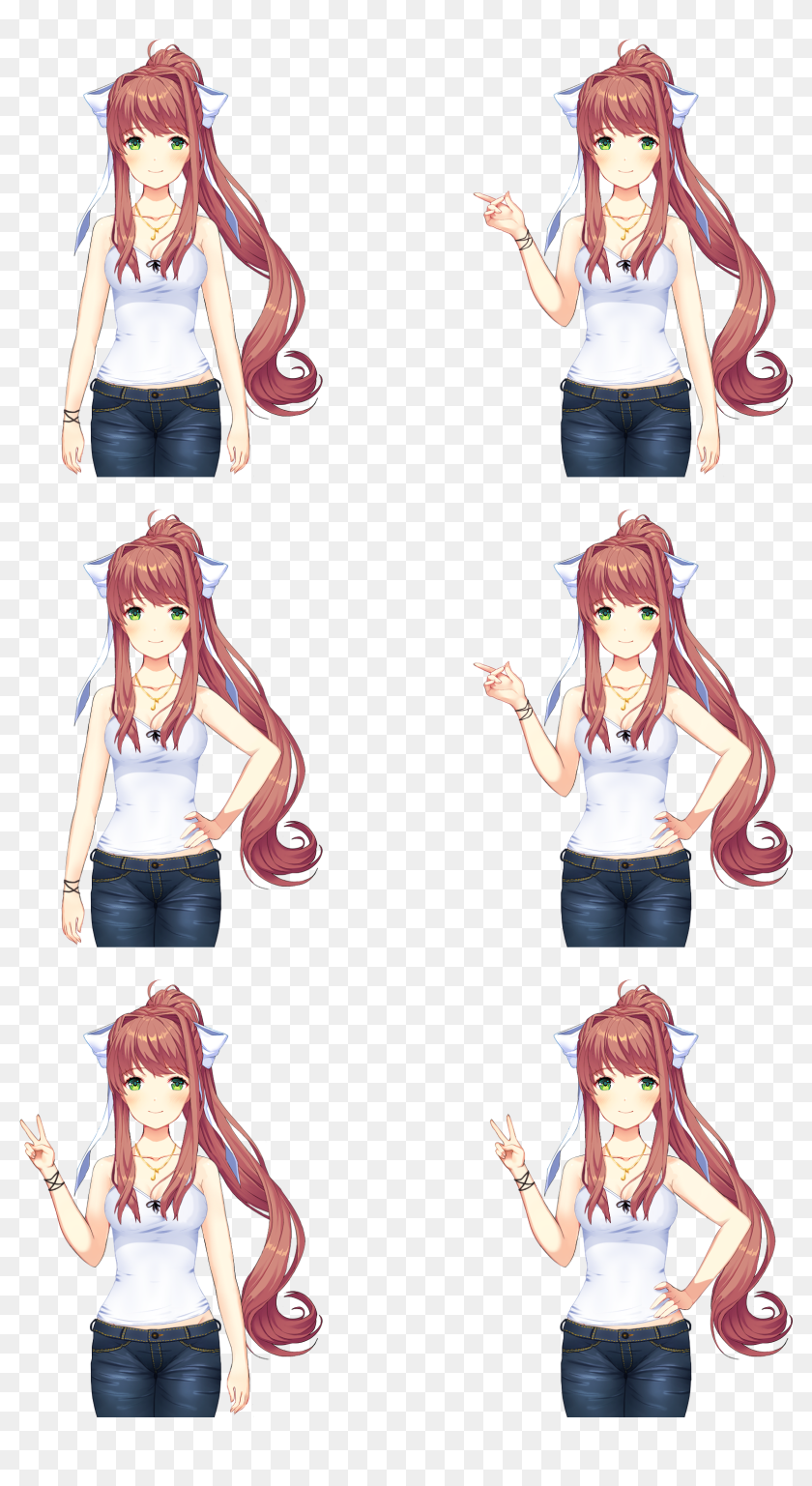 Https - //i - Redd - It/8w1xqxun5i921 - Ddlc Monika Mod Sprites, HD Png Dow...