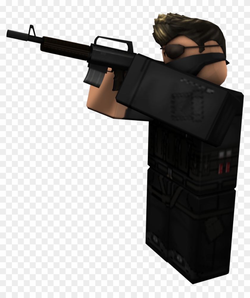 Rendered Gun Point Roblox Person With Gun Hd Png Download