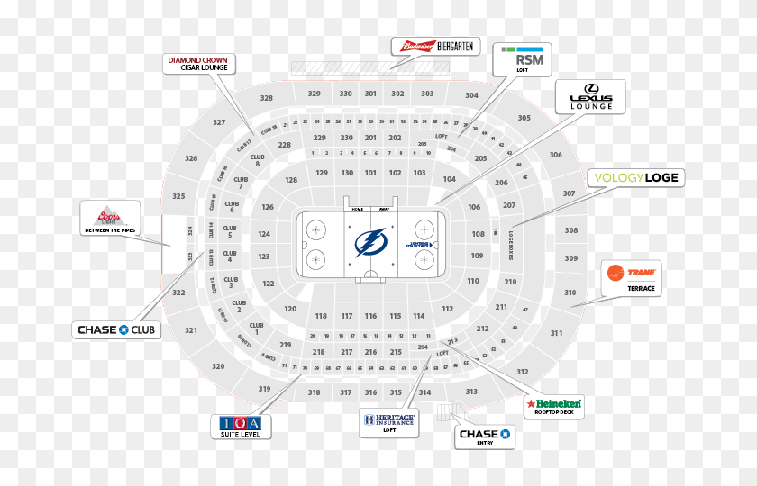 Concert Amalie Arena Seating Chart With Rows, HD Png Download , Transparent  Png Image - PNGitem