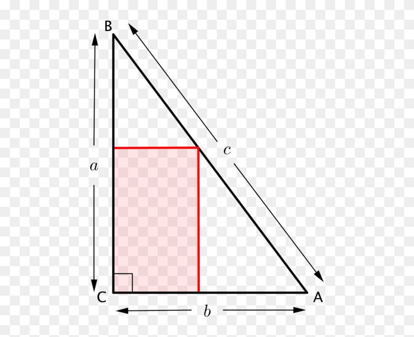 Rectangles In Triangles - Area Of Rectangle In A Triangle, HD Png ...