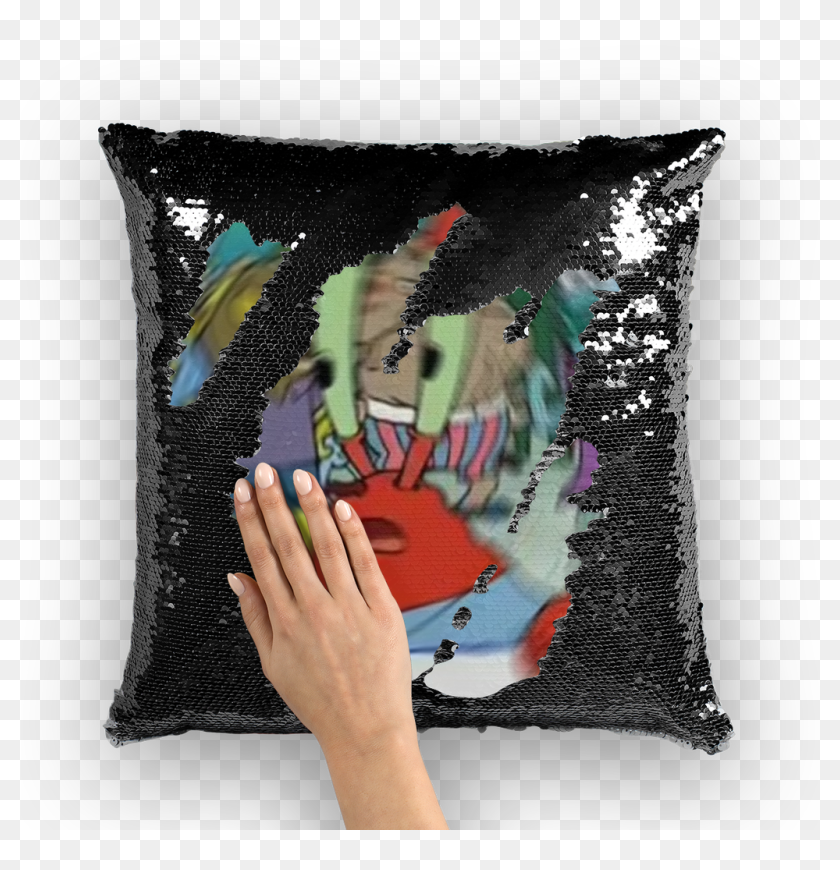 Shrek sequin pillow top