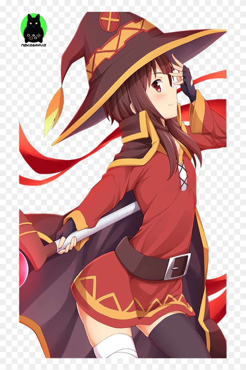 Konosuba "megumin" Red Dress Witch Anime, HD Png Download 709x1181