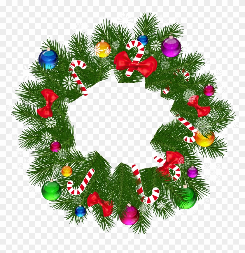 Xmas Stuff For Christmas Wreaths Clip Art, HD Png Download - 4000x3949 ...