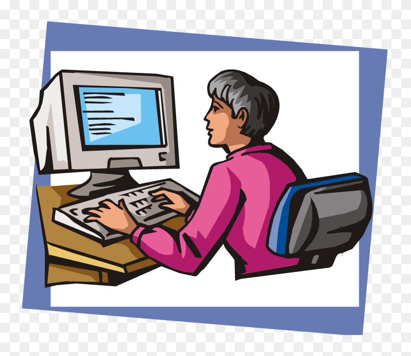 Computer Worker Cliparts - Computer Operator Clipart, HD Png Download ...