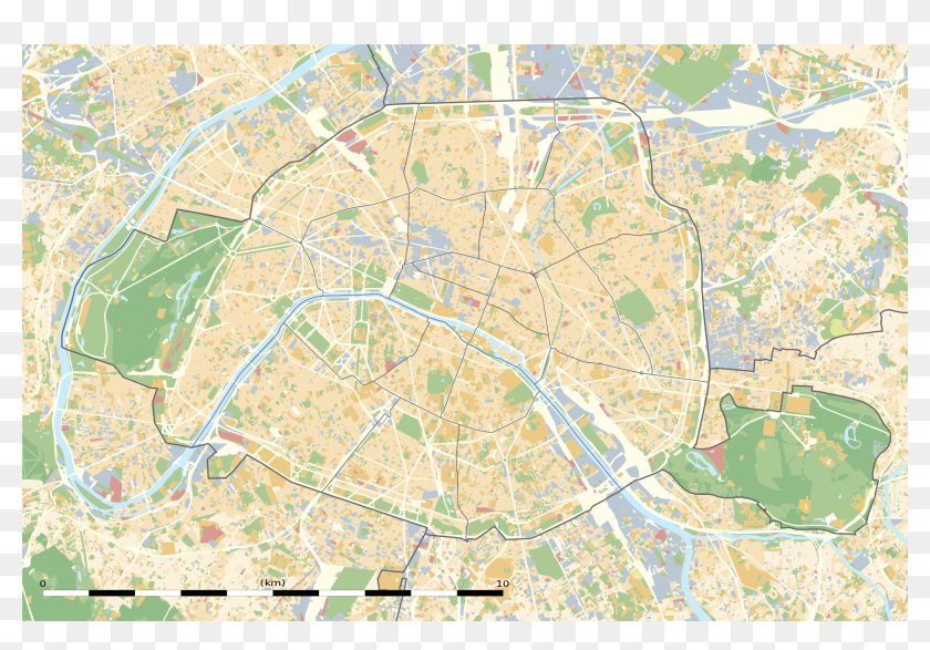 Paris Department Land Cover Location Map Arc De Triomphe Paris Map, HD Png Download