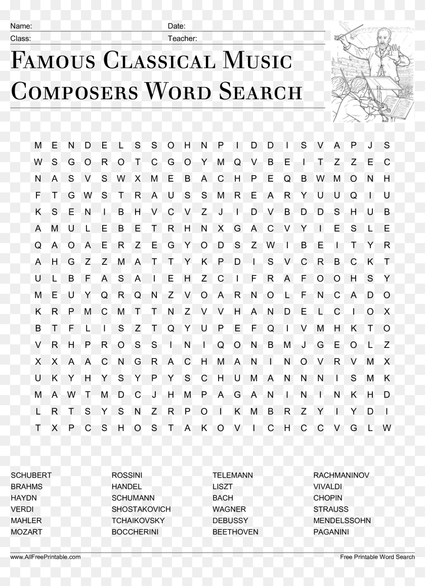 famous classical music composers word search main image food find a word hd png download 2550x3300 3437281 pinpng